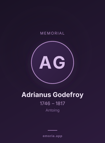 Memorial portrait of Adrianus Godefroy