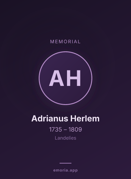 Memorial portrait of Adrianus Herlem