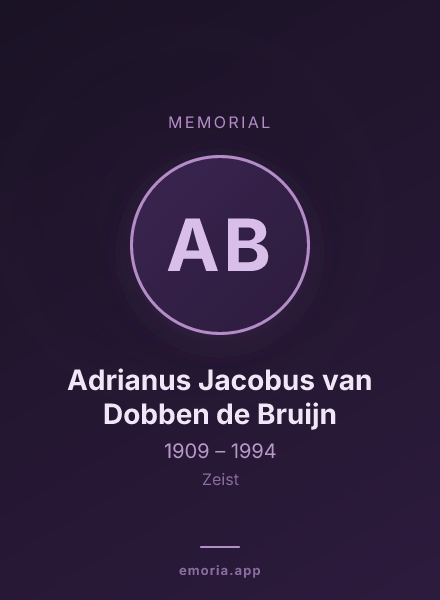 Memorial portrait of Adrianus Jacobus van Dobben de Bruijn