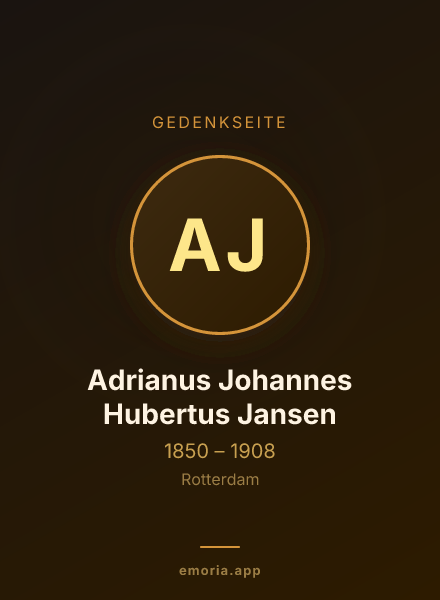 Gedenkportrait von Adrianus Johannes Hubertus Jansen