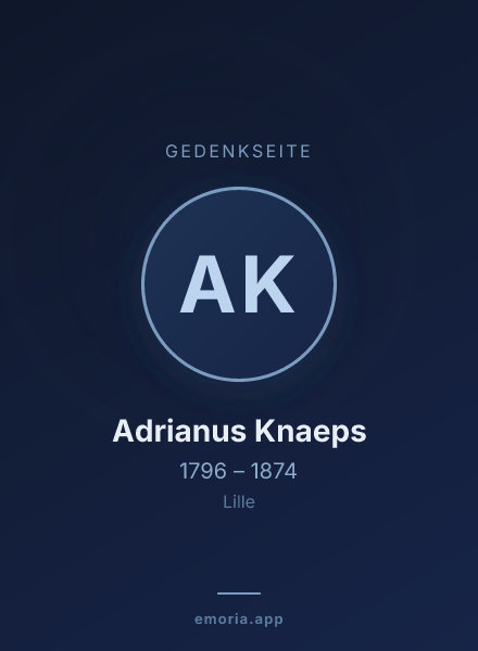 Gedenkportrait von Adrianus Knaeps