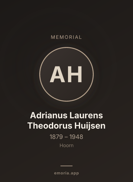 Memorial portrait of Adrianus Laurens Theodorus Huijsen