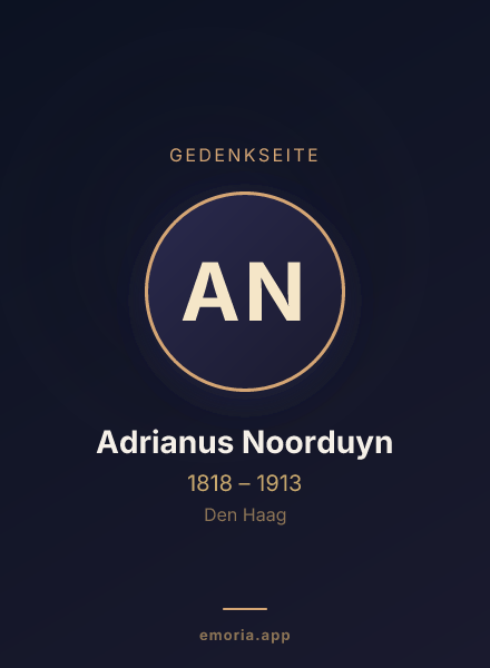 Gedenkportrait von Adrianus Noorduyn