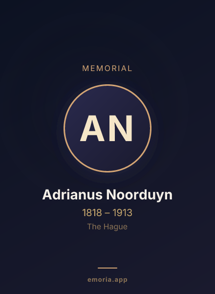 Memorial portrait of Adrianus Noorduyn