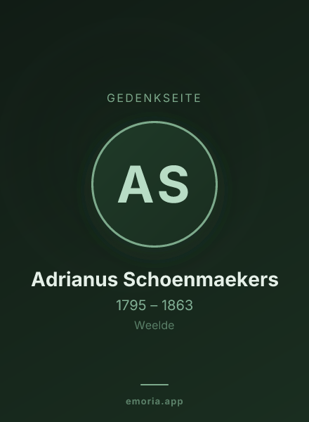 Gedenkportrait von Adrianus Schoenmaekers