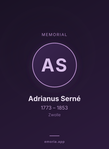 Memorial portrait of Adrianus Serné
