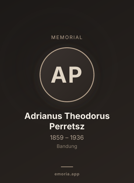 Memorial portrait of Adrianus Theodorus Perretsz