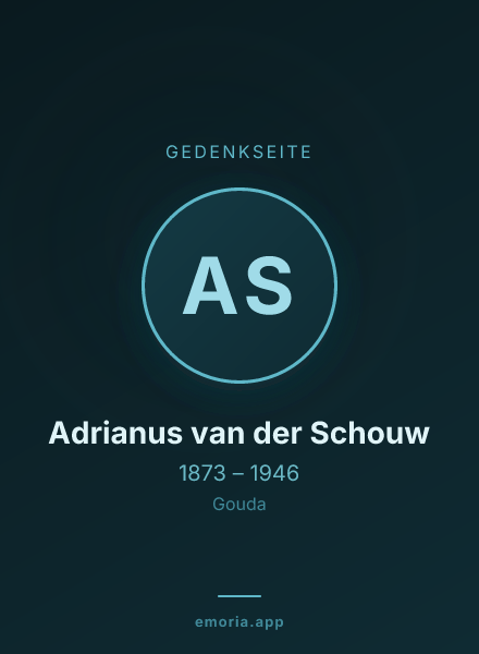 Gedenkportrait von Adrianus van der Schouw