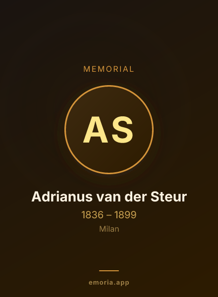 Memorial portrait of Adrianus van der Steur