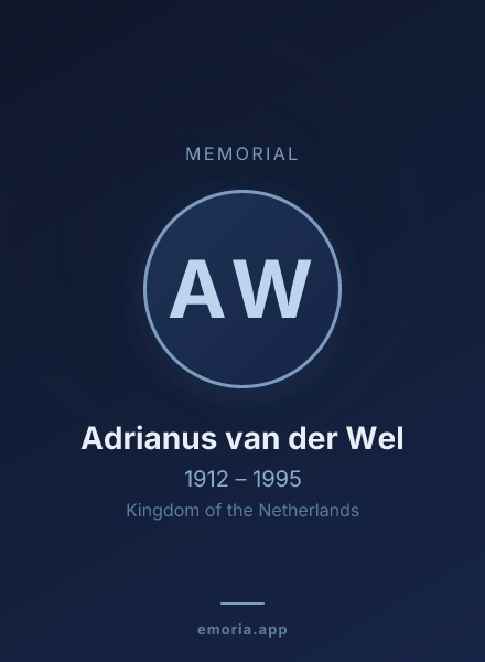 Memorial portrait of Adrianus van der Wel