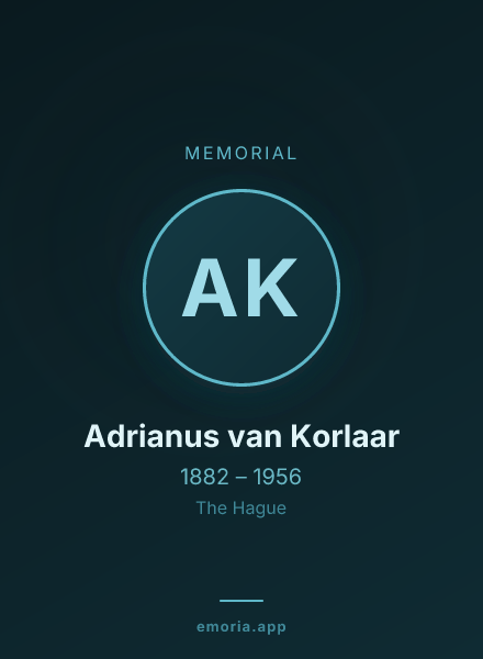 Memorial portrait of Adrianus van Korlaar
