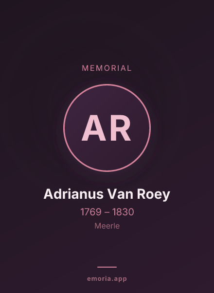 Memorial portrait of Adrianus Van Roey