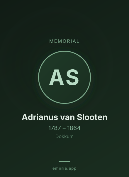 Memorial portrait of Adrianus van Slooten
