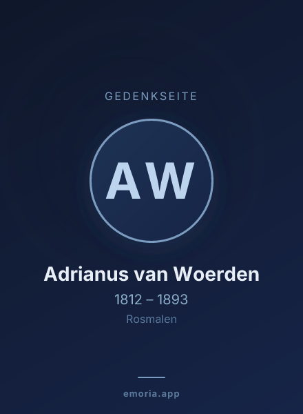 Gedenkportrait von Adrianus van Woerden