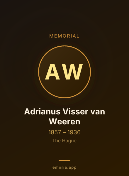Memorial portrait of Adrianus Visser van Weeren