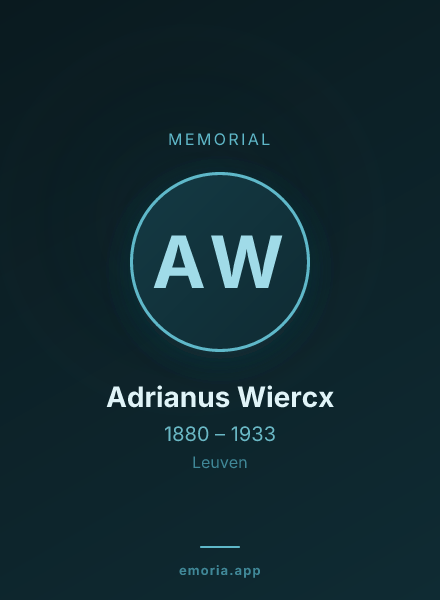 Memorial portrait of Adrianus Wiercx
