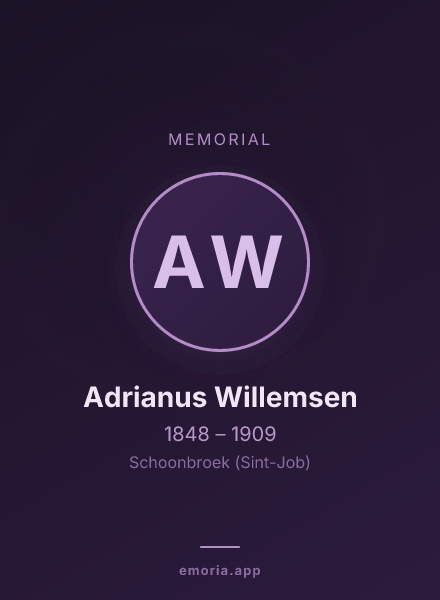 Memorial portrait of Adrianus Willemsen