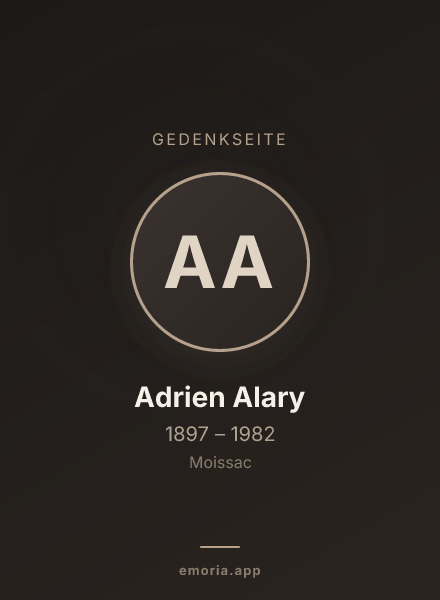 Gedenkportrait von Adrien Alary