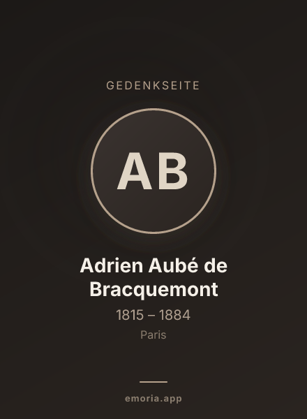 Gedenkportrait von Adrien Aubé de Bracquemont