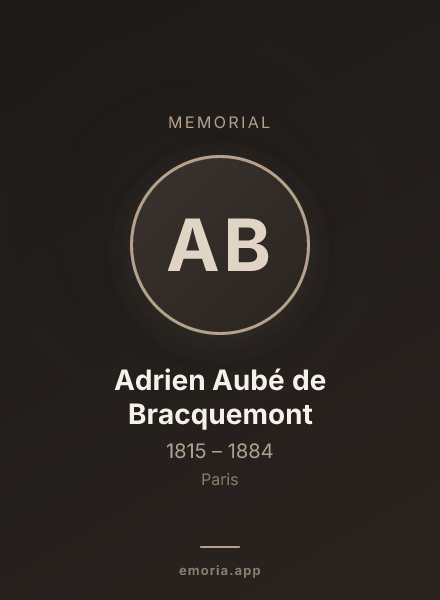 Memorial portrait of Adrien Aubé de Bracquemont
