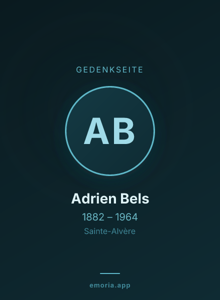 Gedenkportrait von Adrien Bels