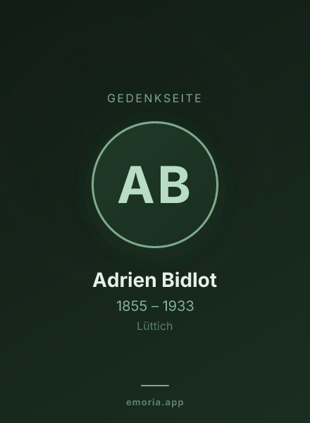 Gedenkportrait von Adrien Bidlot