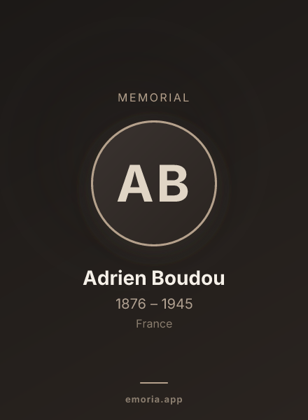 Memorial portrait of Adrien Boudou