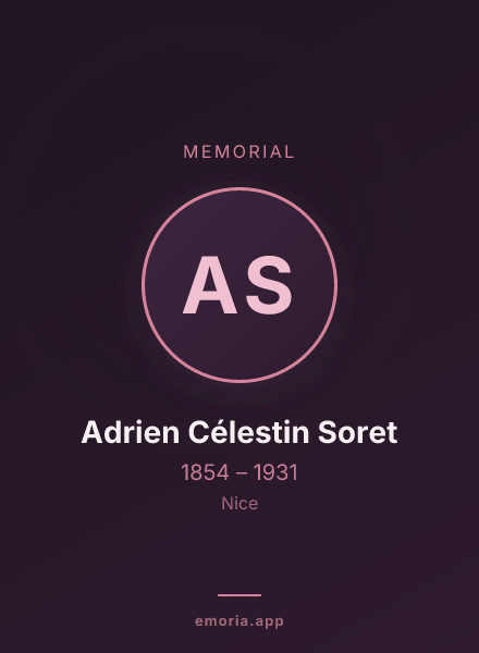 Memorial portrait of Adrien Célestin Soret