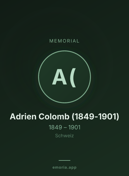 Memorial portrait of Adrien Colomb (1849-1901)