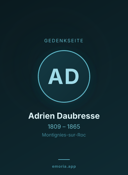 Gedenkportrait von Adrien Daubresse
