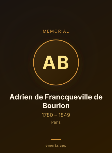 Memorial portrait of Adrien de Francqueville de Bourlon