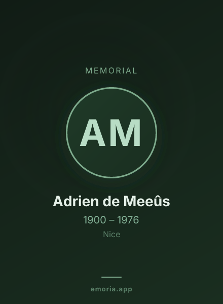 Memorial portrait of Adrien de Meeûs