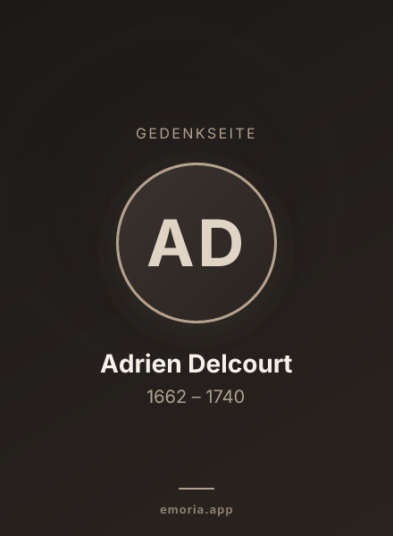 Gedenkportrait von Adrien Delcourt