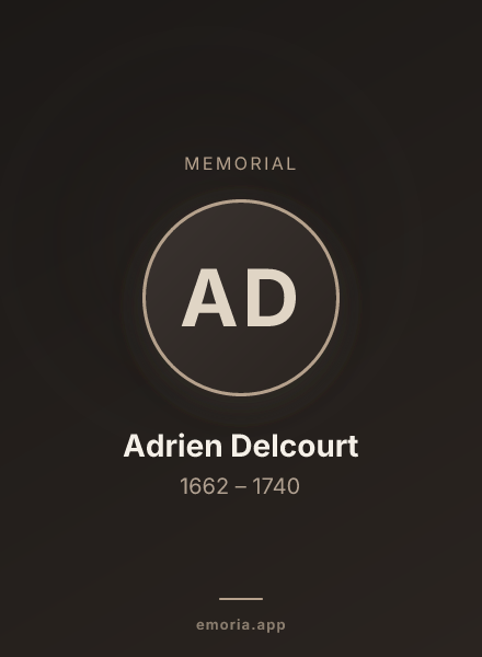 Memorial portrait of Adrien Delcourt