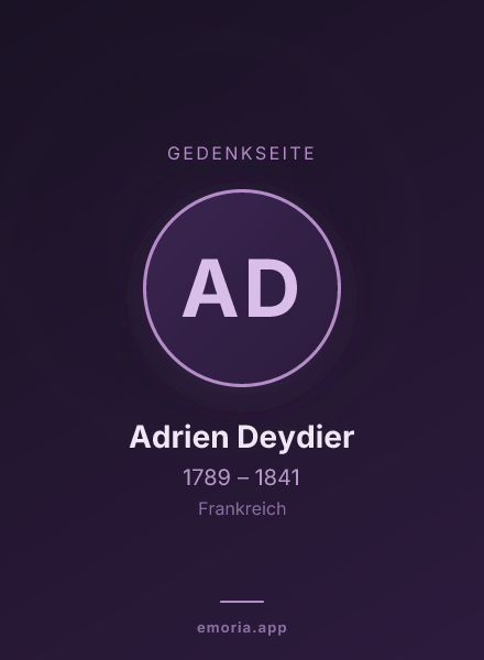 Gedenkportrait von Adrien Deydier