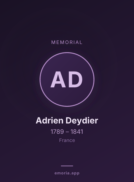 Memorial portrait of Adrien Deydier