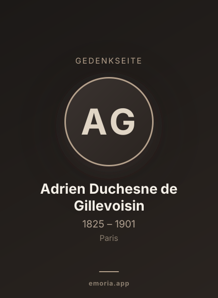 Gedenkportrait von Adrien Duchesne de Gillevoisin