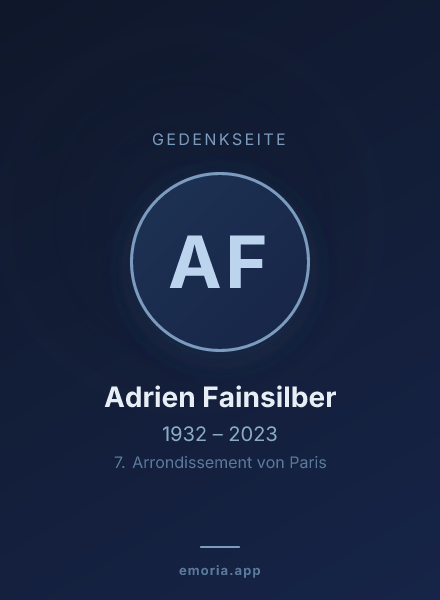 Gedenkportrait von Adrien Fainsilber