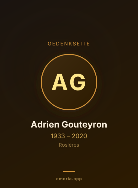 Gedenkportrait von Adrien Gouteyron