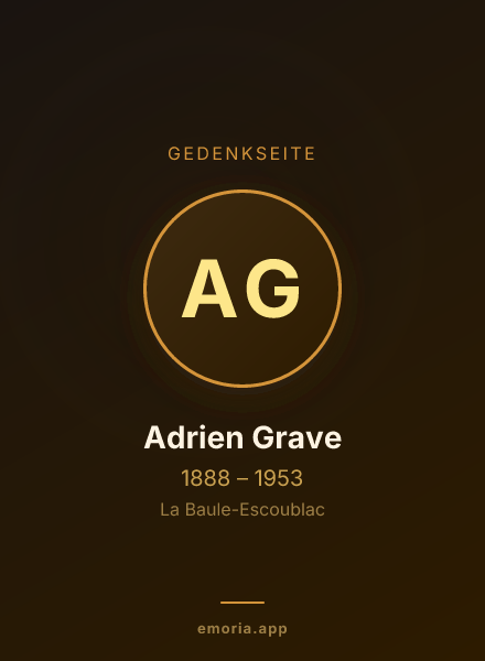 Gedenkportrait von Adrien Grave