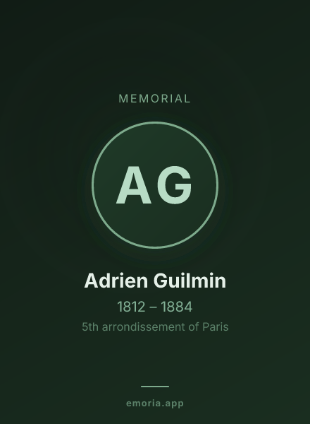 Memorial portrait of Adrien Guilmin
