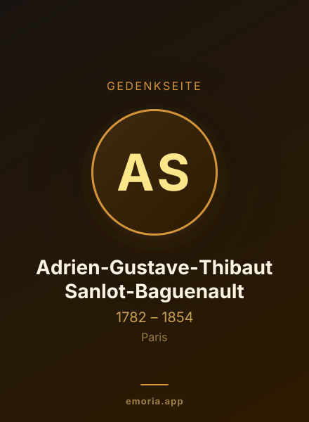 Gedenkportrait von Adrien-Gustave-Thibaut Sanlot-Baguenault