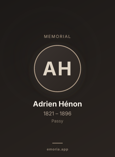 Memorial portrait of Adrien Hénon