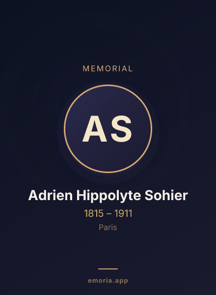Memorial portrait of Adrien Hippolyte Sohier