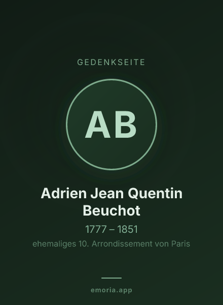 Gedenkportrait von Adrien Jean Quentin Beuchot