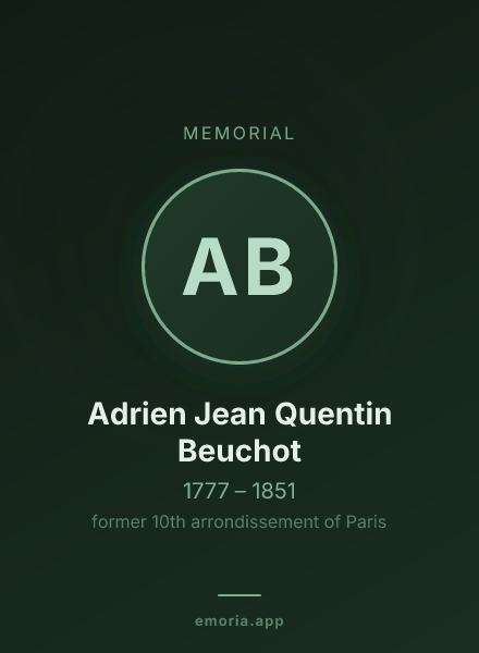 Memorial portrait of Adrien Jean Quentin Beuchot