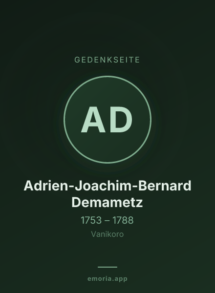 Gedenkportrait von Adrien-Joachim-Bernard Demametz