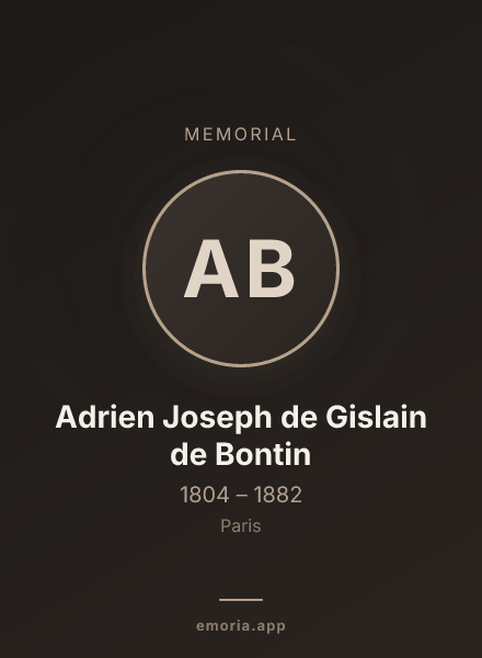 Memorial portrait of Adrien Joseph de Gislain de Bontin