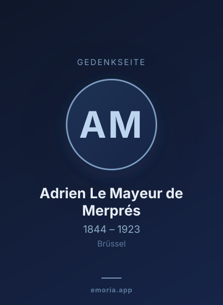 Gedenkportrait von Adrien Le Mayeur de Merprés