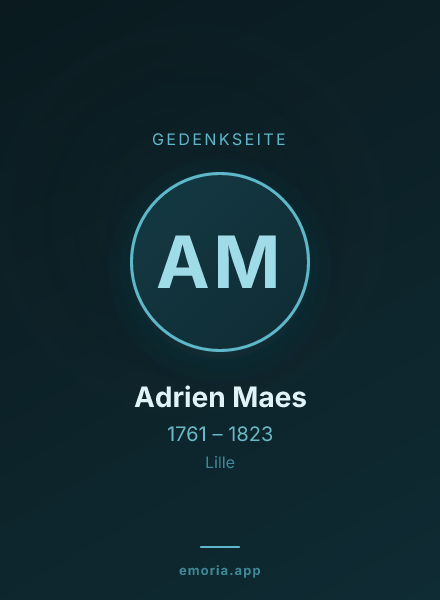 Gedenkportrait von Adrien Maes